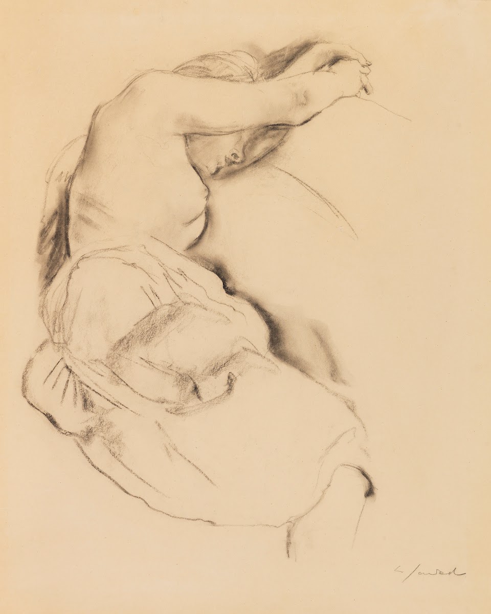 Kauernder Frauenakt 1928