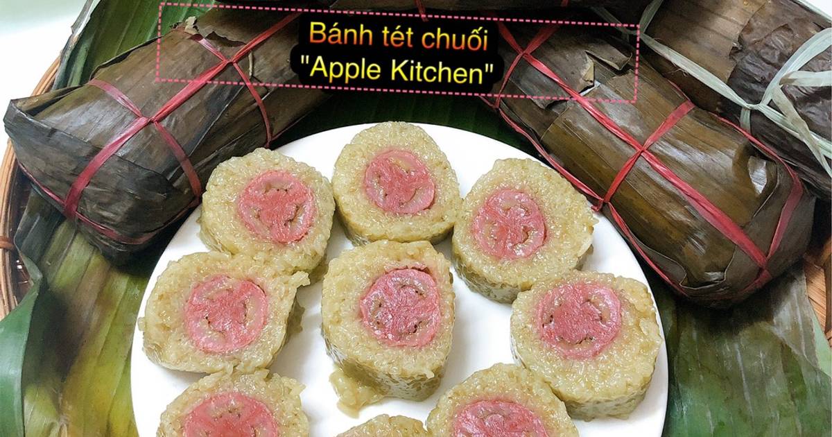 Bánh tét chuối và đậu xanh