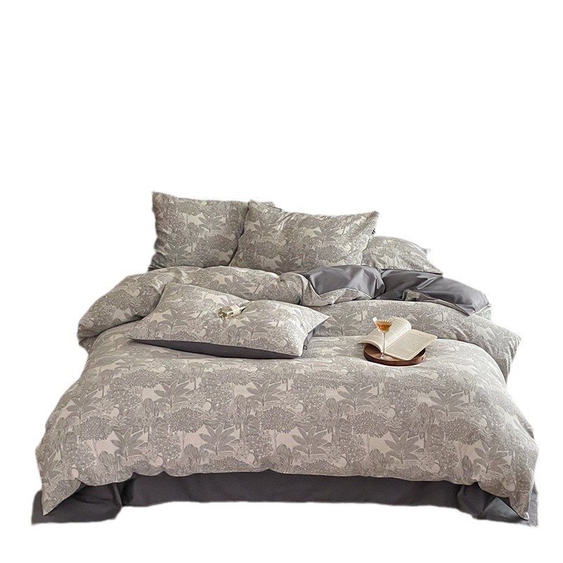 Cotton bedding set with jacquard weaving