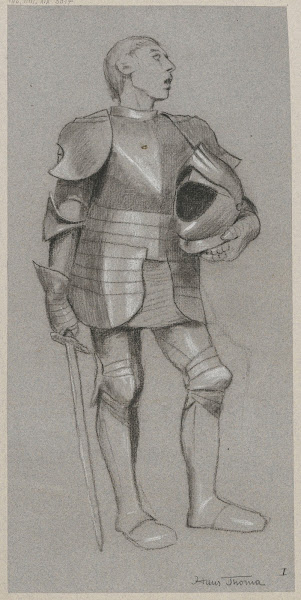 Study of a knight in armour 1893