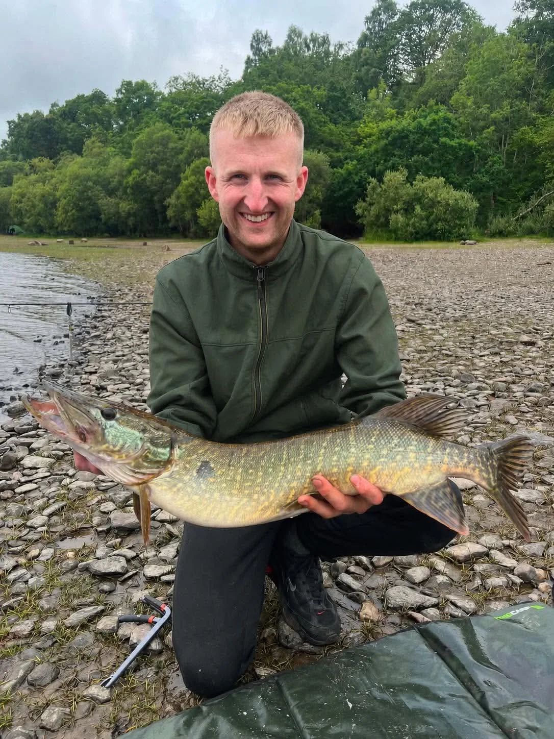Thomas Rae with a Pike caught on deadbait from a Highland Loch