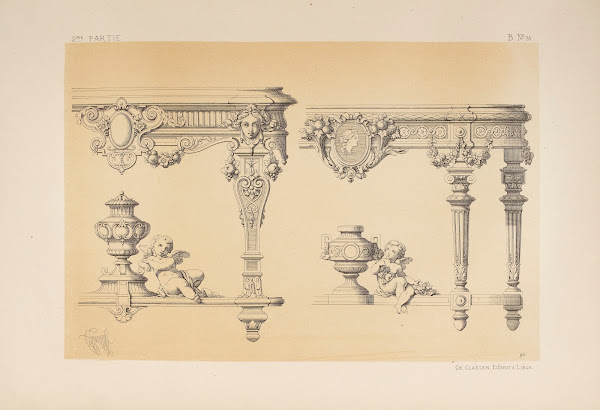 Tables genres Louis XIV et Louis XVI 1866
