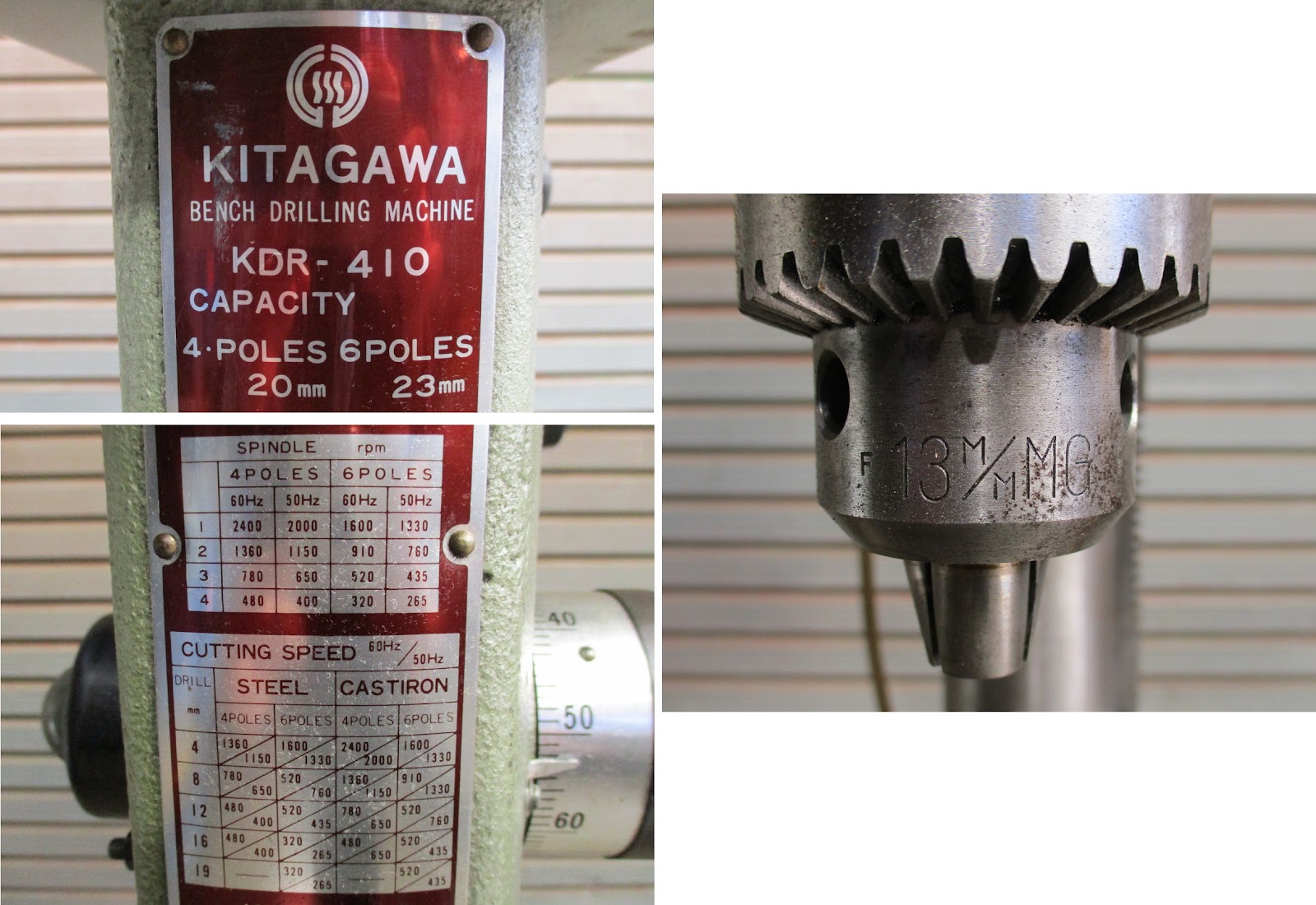 ｗ☆KITAGAWA 北川★卓上ボール盤★KDR-410★三相200V☆