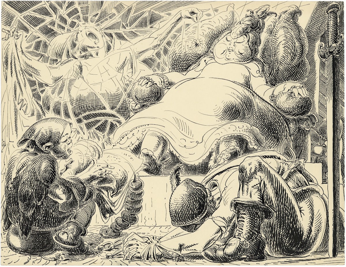 Illustratie Lotje  Bellefleur prinses van Muizenland met Grispik de hofdame n sp