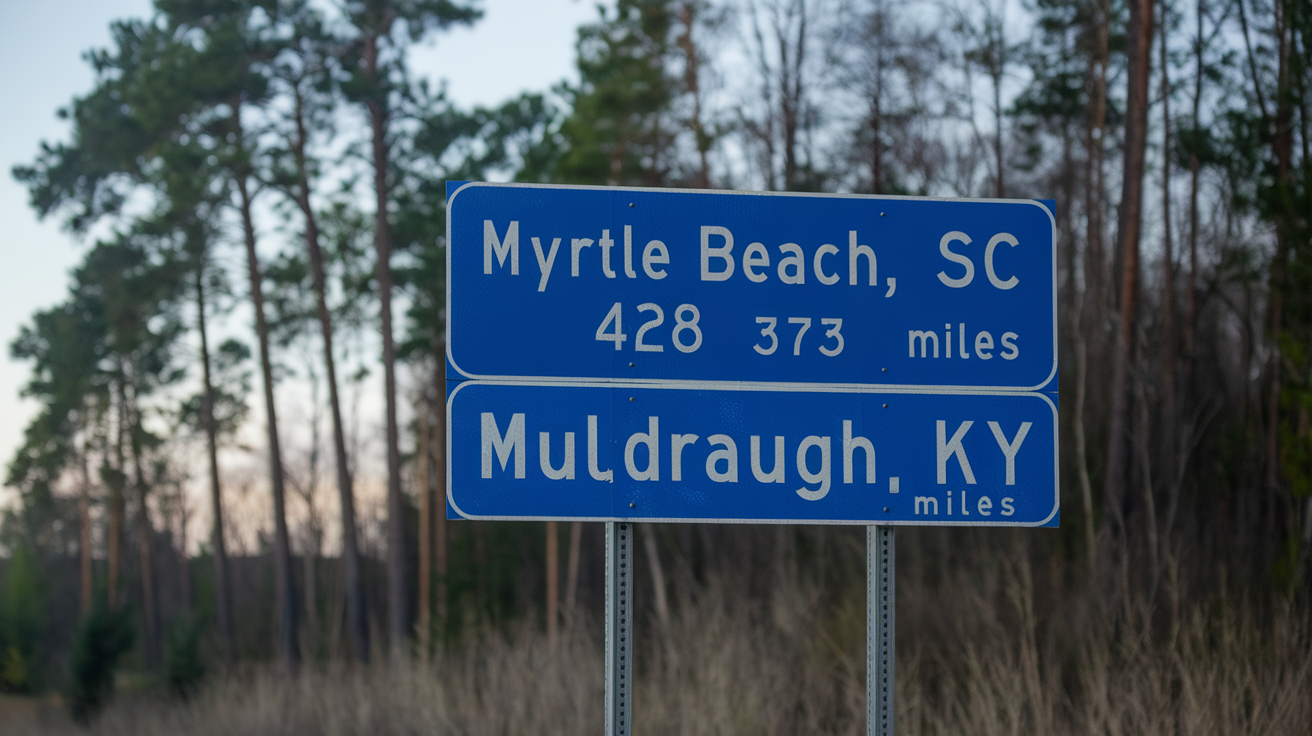 Distance from Myrtle Beach to Muldraugh, KY: Travel Guide