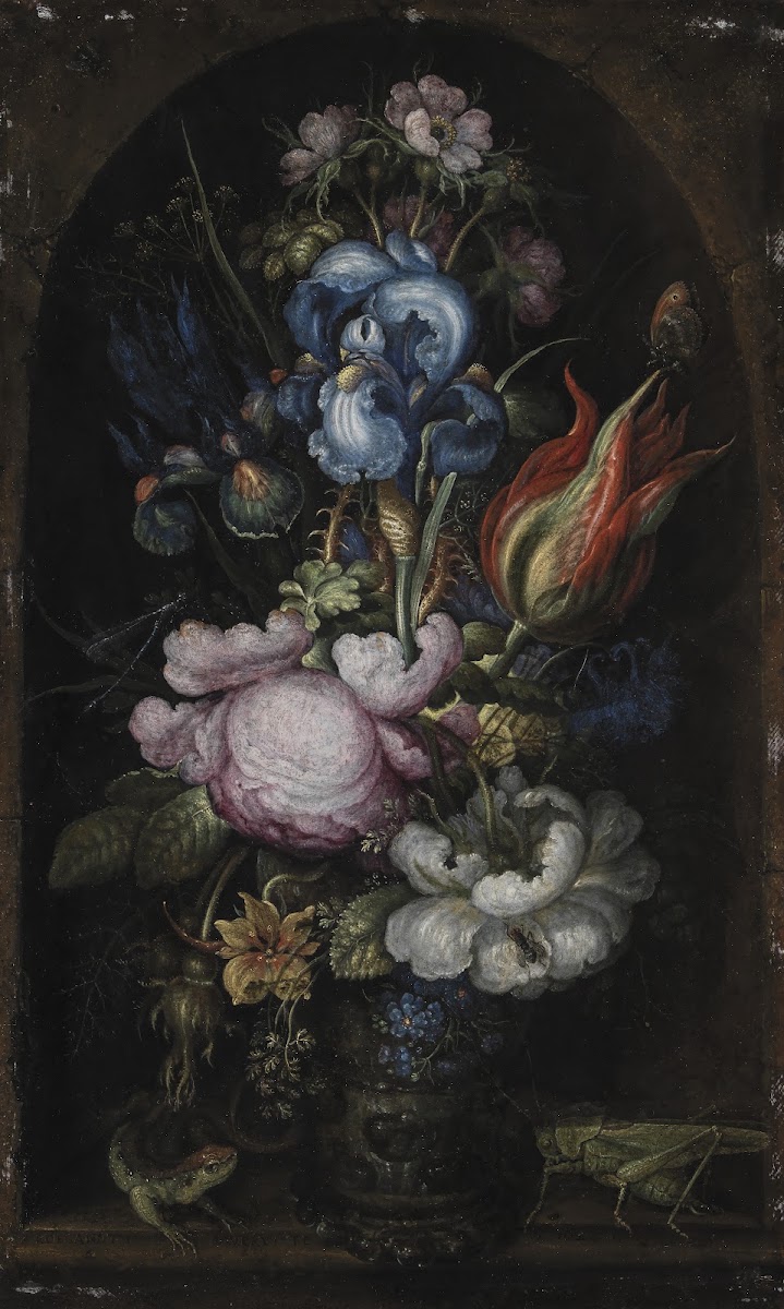Bouquet Of Flowers In A Stone Niche 1619   1620