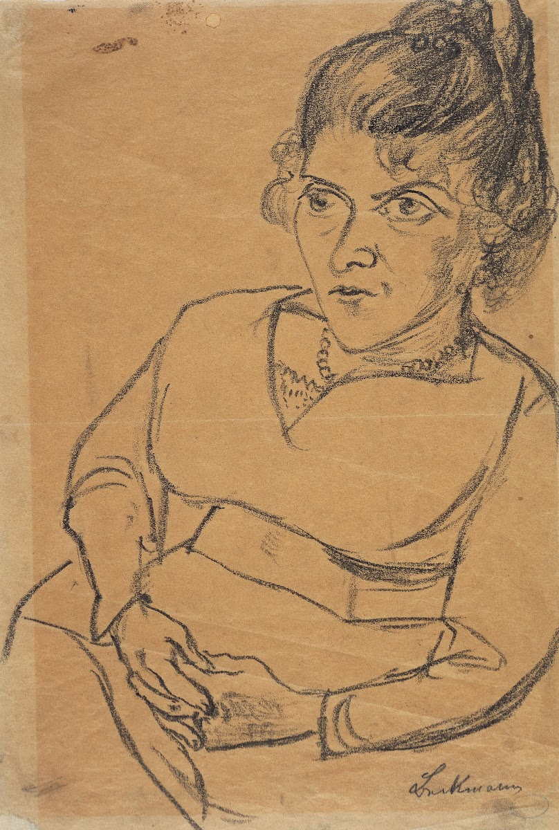 Fridel Battenberg Halbfigur sitzend 1920