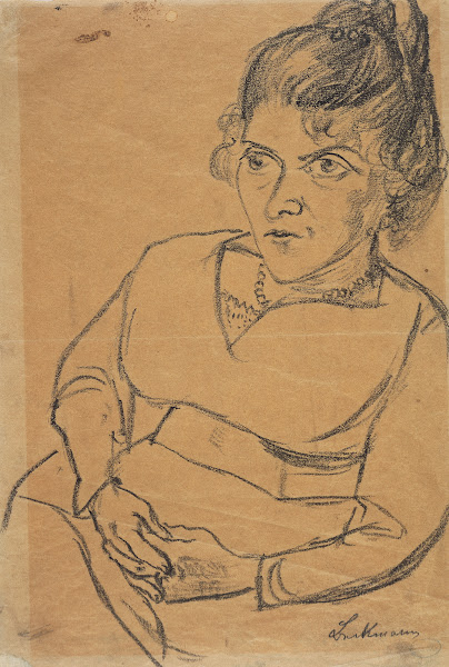 Fridel Battenberg Halbfigur sitzend 1920