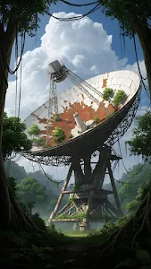 Dark Geometric 3D Block Structure Architecture