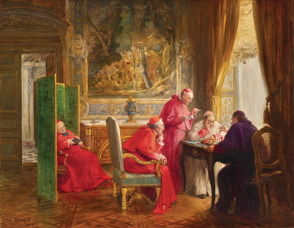 Cardinals Playing Chess 1909