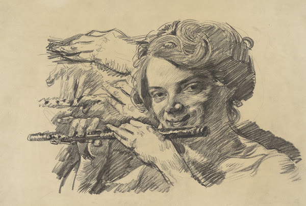 Flute player 20th century
