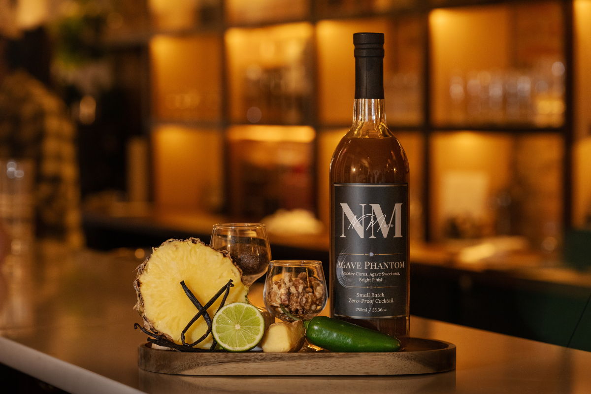Agave Phantom bottle with ingredients