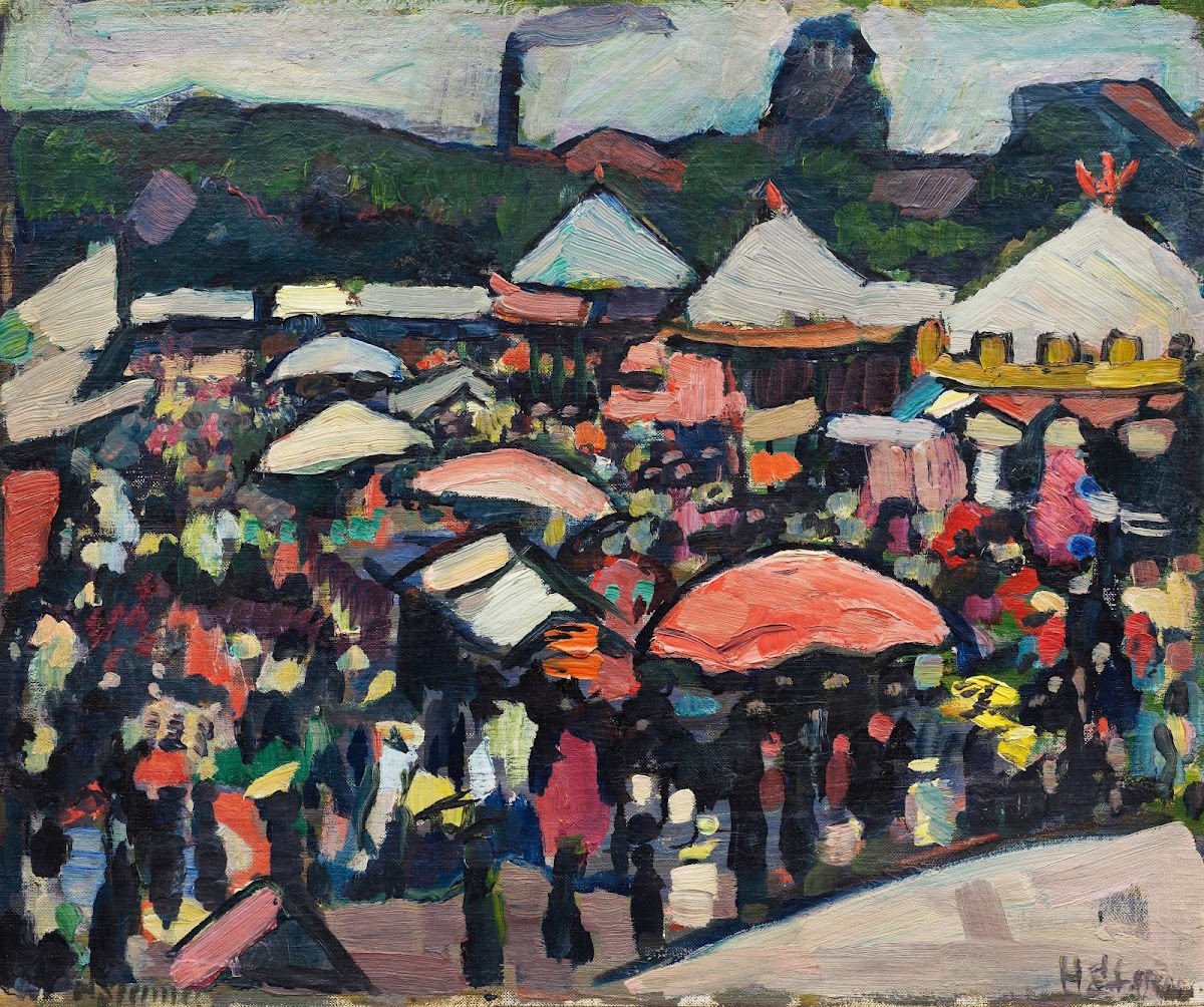 Jahrmarkt am Kesselbrink in Bielefeld 1912
