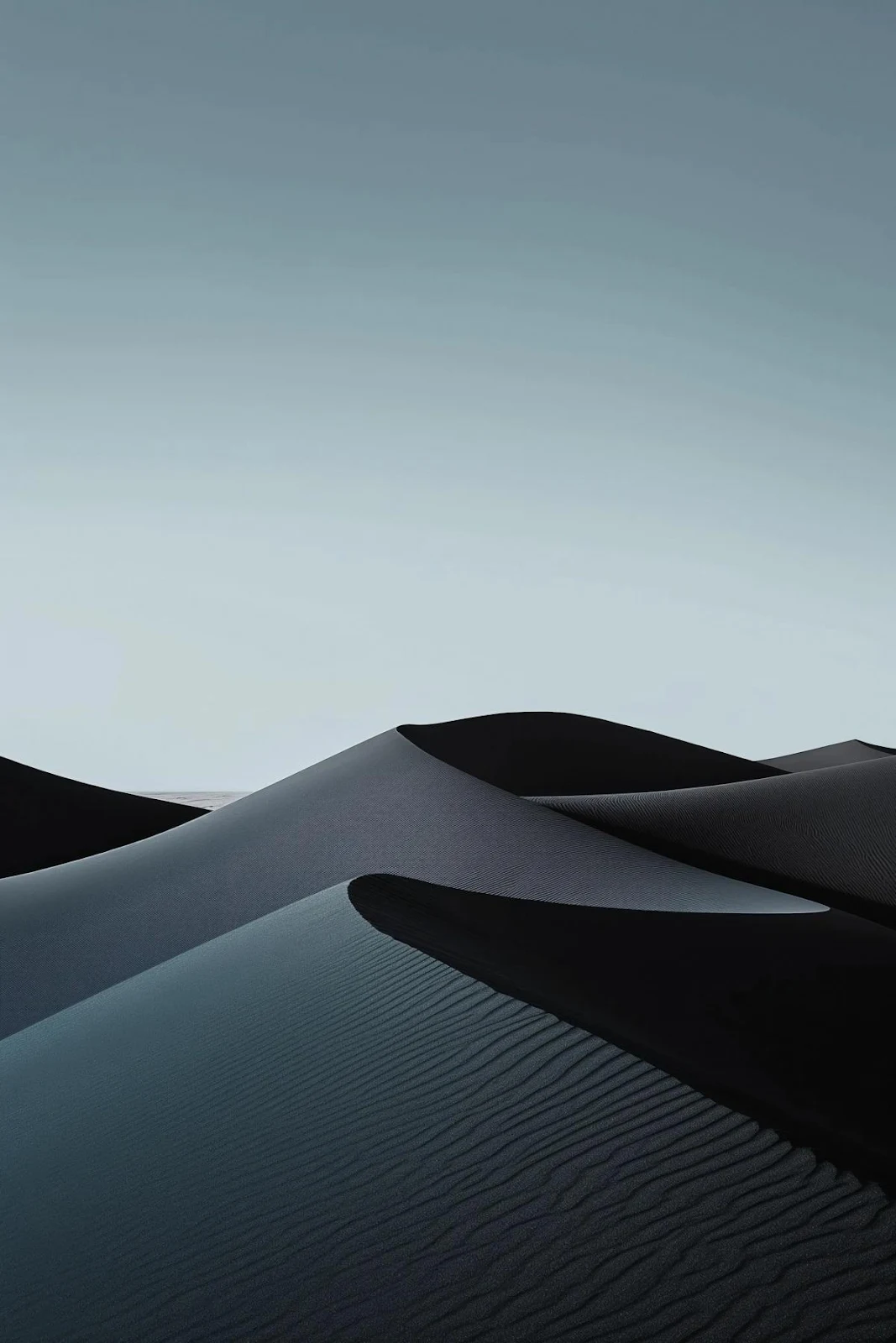 Minimalist Dark Sand Dunes - Minimalist Digital Art iPhone Wallpaper (1200x1800)
