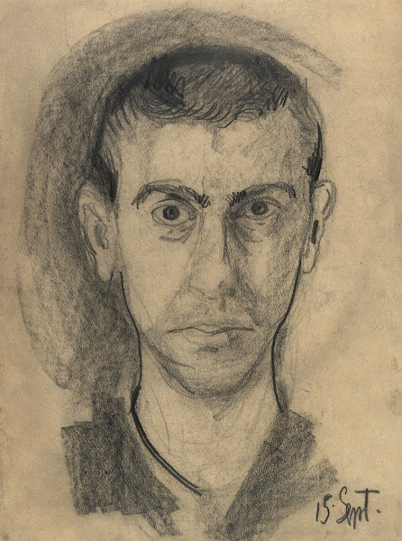 Selbstbildnis Richard Gerstl Vorder  und Rückseite 1907