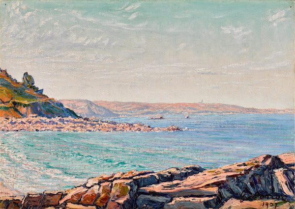 Vue de la mer près de Perros Guirec 1907