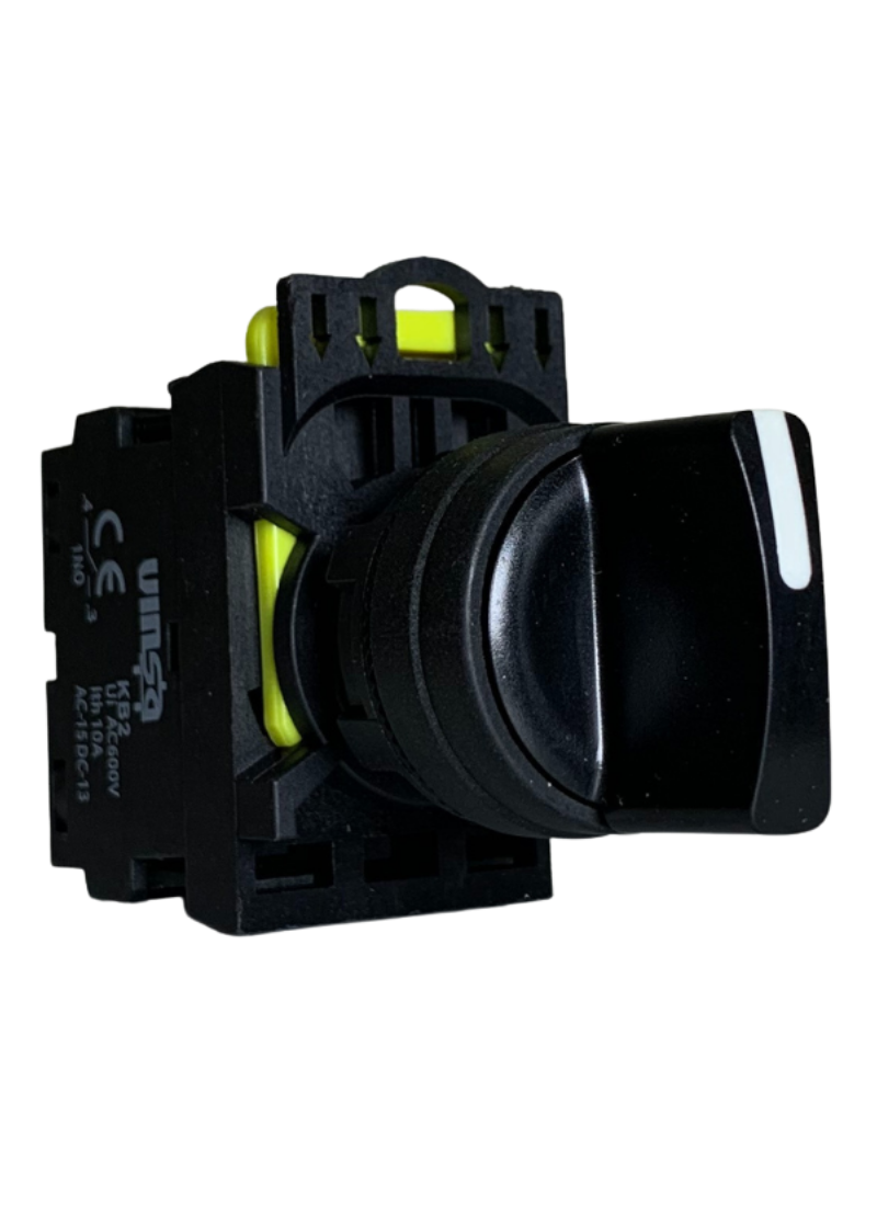 Selector Switches 3 Position Spring Return Black 2N/O