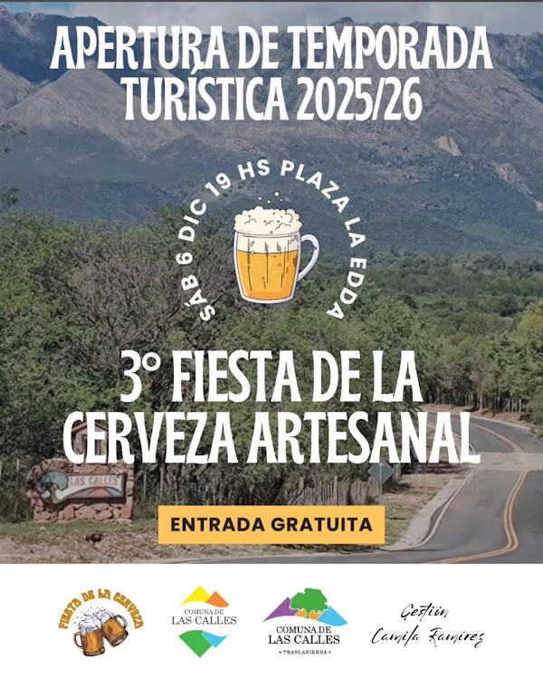 🟣🎉 Apertura de Temporada Turística 2025/26 + 3° Fiesta de la Cerveza Artesanal 🍻🎊