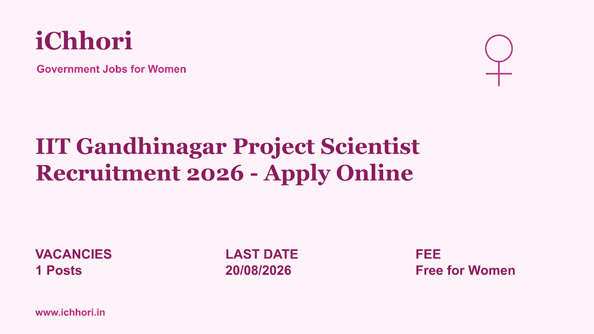 IIT Gandhinagar Project Scientist Recruitment 2026 - Apply Online - iChhori