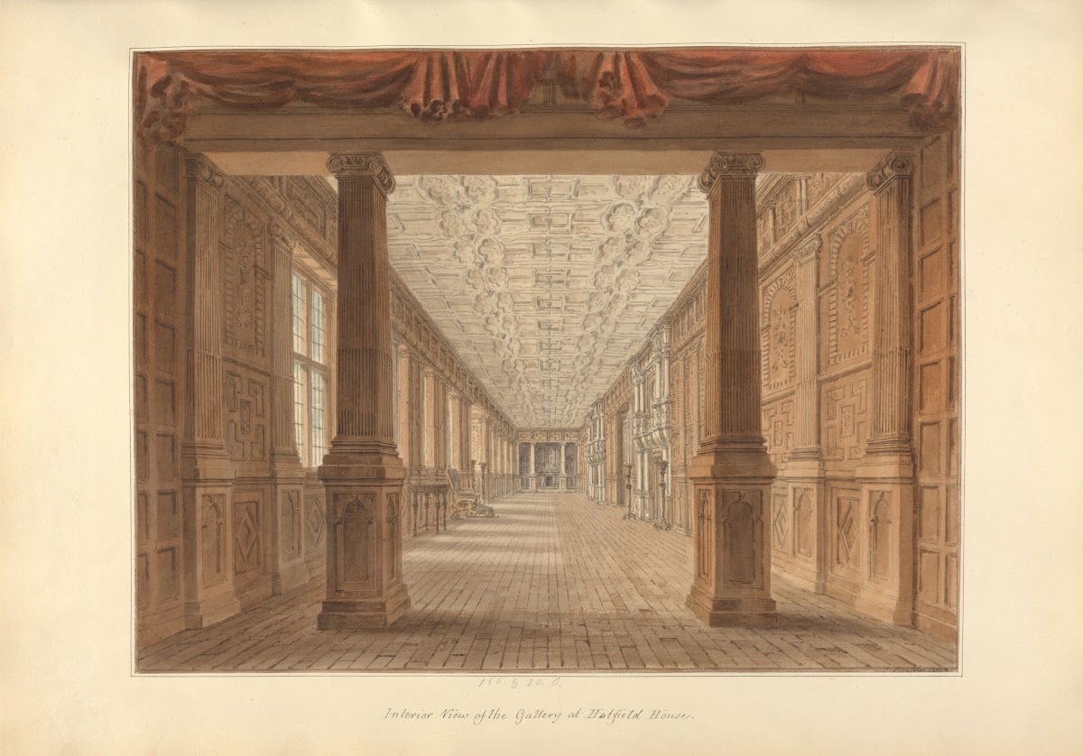 Interior View of the Gallery of Hatfield House 1812