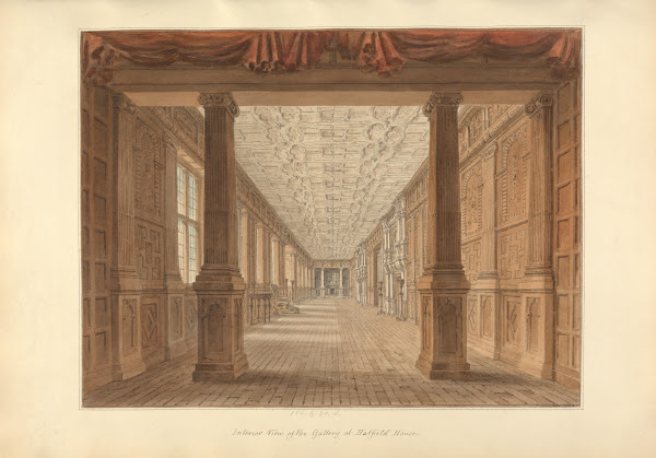 Interior View of the Gallery of Hatfield House 1812