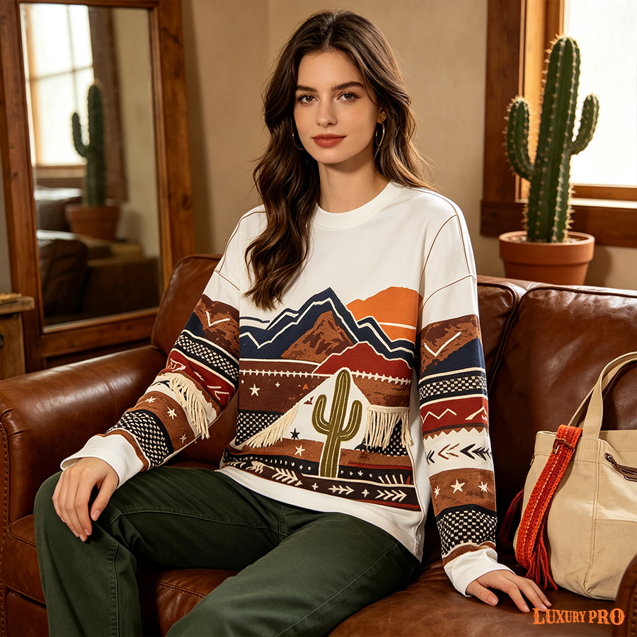 AOP MEG Adult Crew‑Neck Long‑Sleeve Jersey