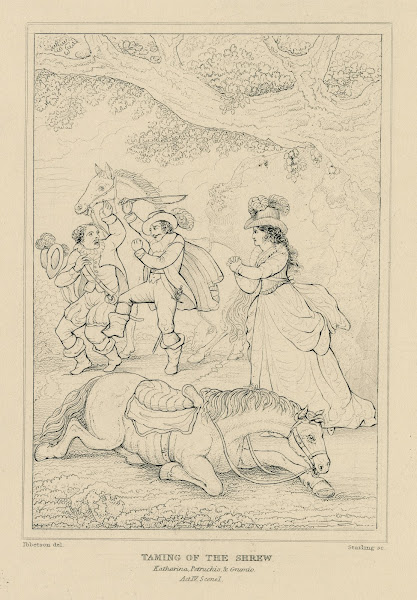 Taming of the shrew act 4 scene 1 Katherine Petrucio and Grumio 19th century