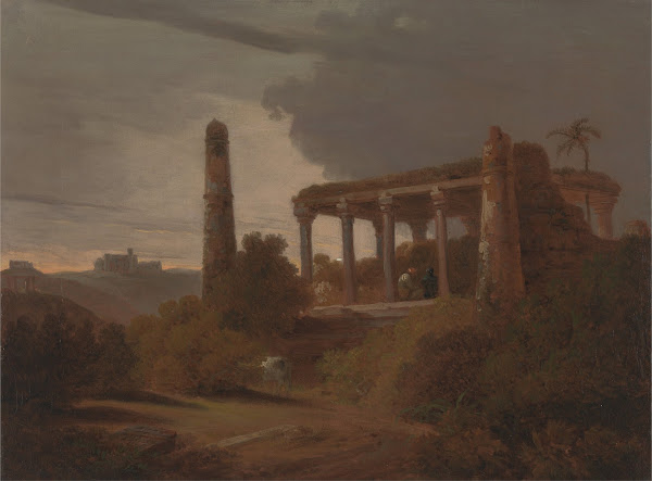 Indian Landscape with Temple Ruins 1820