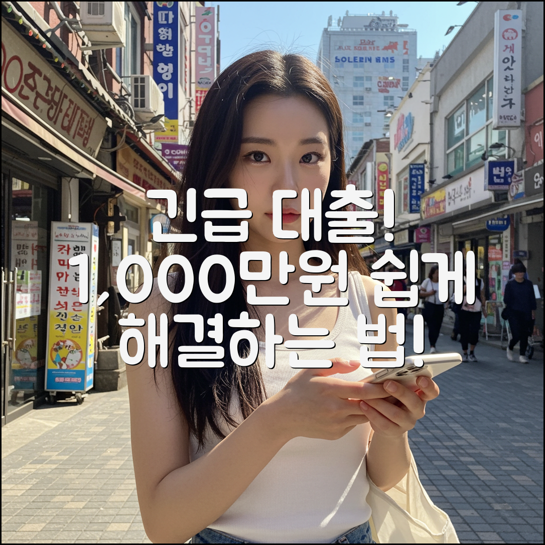 급전이 필요할 때, 1000만원 대출 쉽게 해결하는 방법