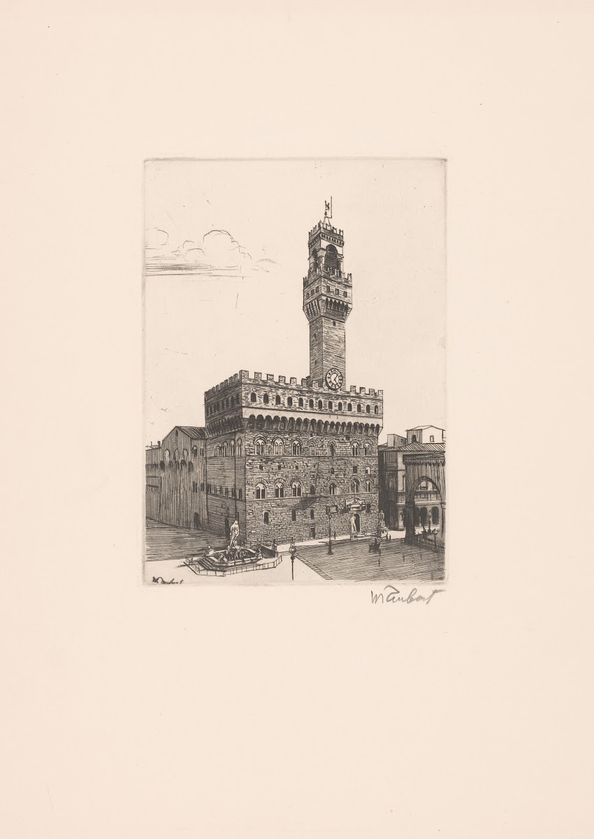 View of the Palazzo Vecchio in Florence 1886 1927