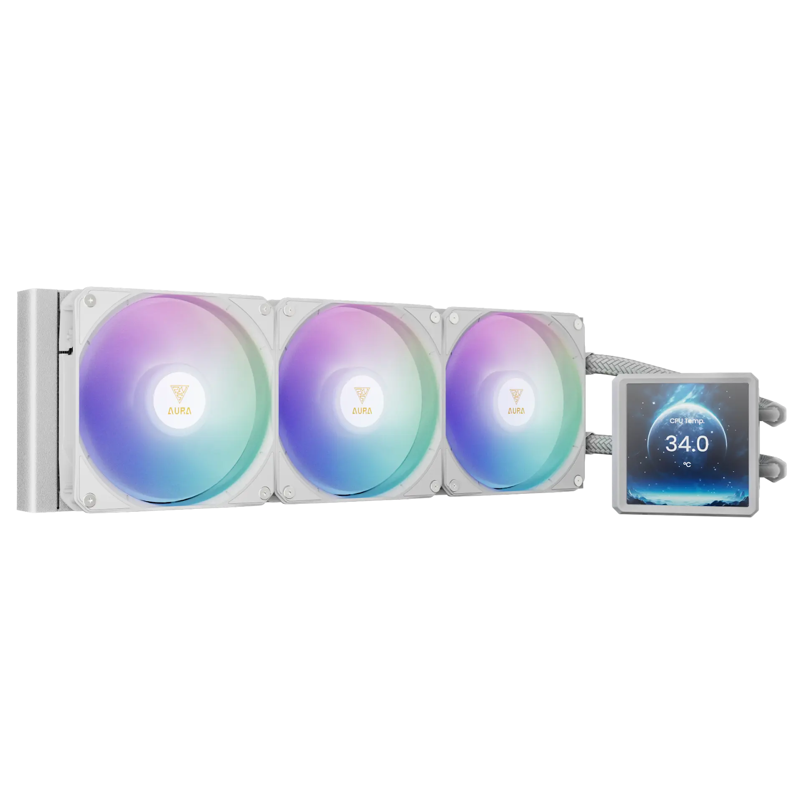 REFRIGERACION LIQUIDA GAMDIAS AURA GL360LCD WH
