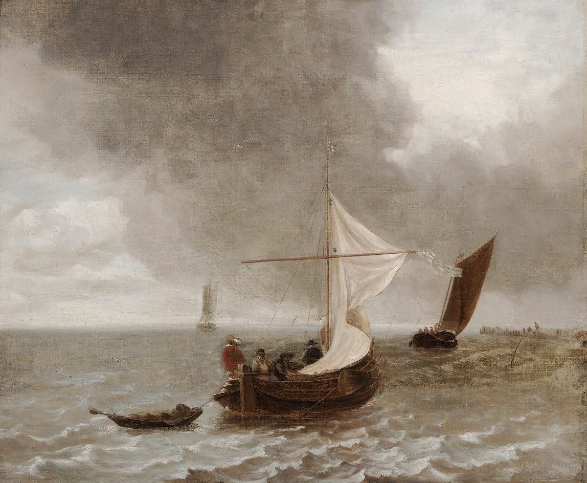 Sailboats In A Breeze between 1655 and 1660