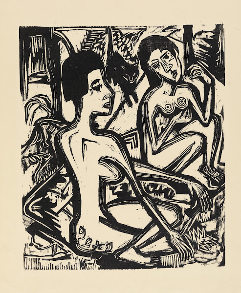 Zwei nackte Frauen im Walde 1921