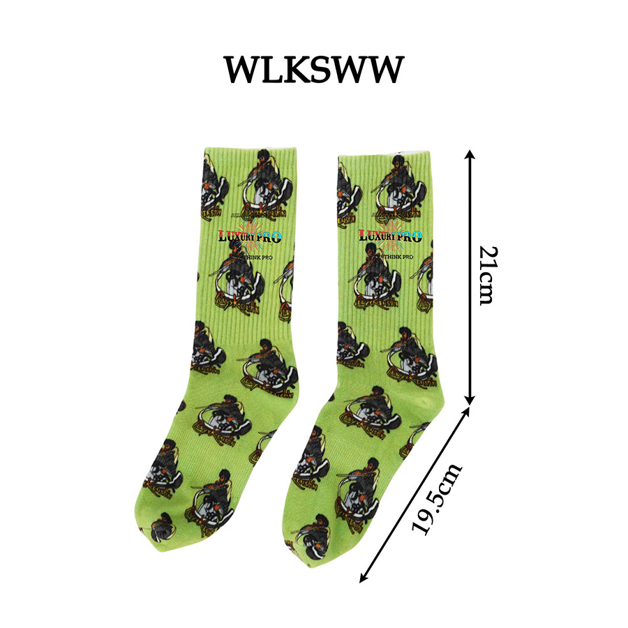 Non-Ribbed Vertical Stripe Socks