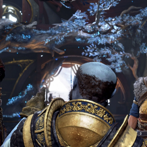 Kratos from God of War in a promotional image for the Prime Video live-action series
