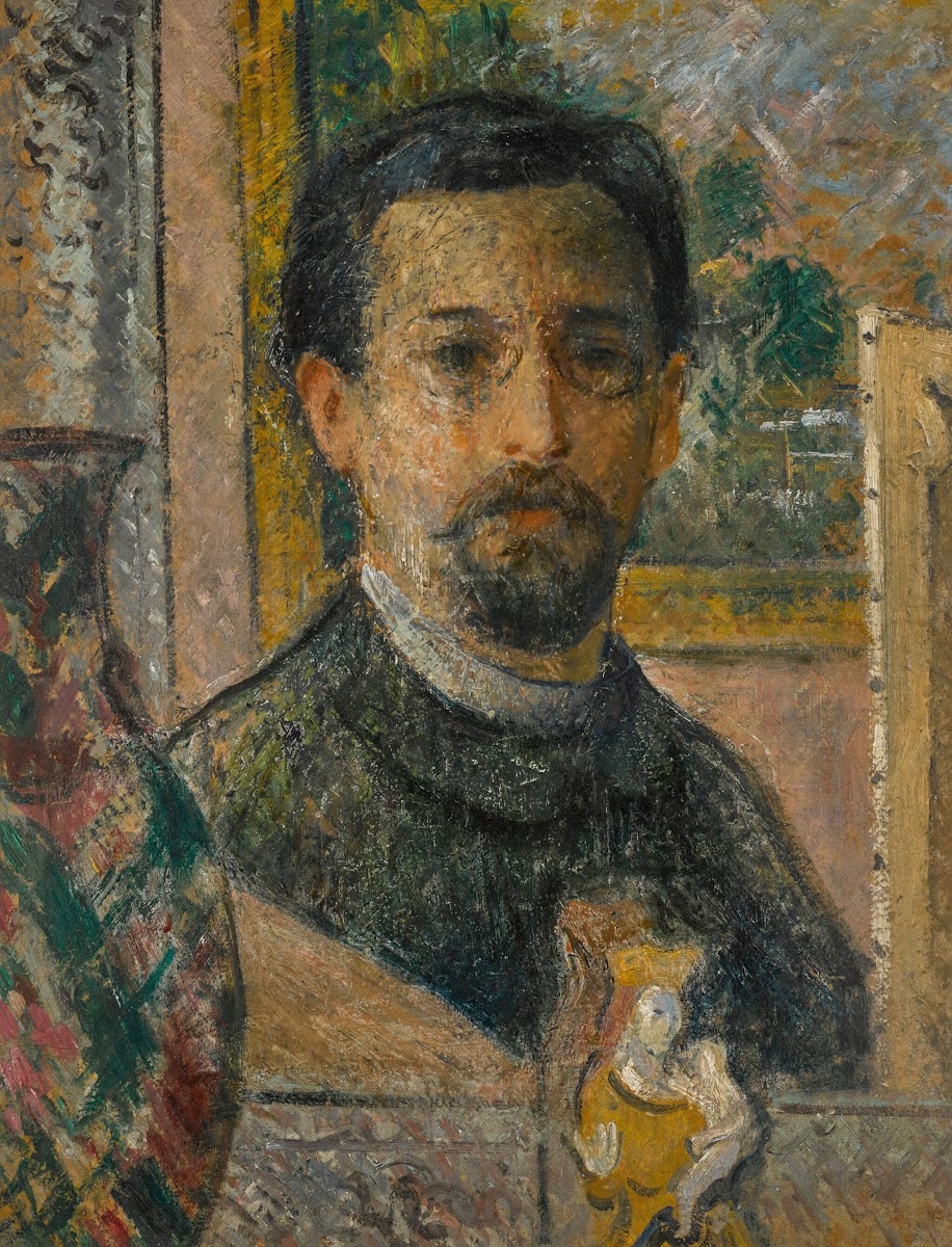 Autoportrait à la statuette circa 1916 1917