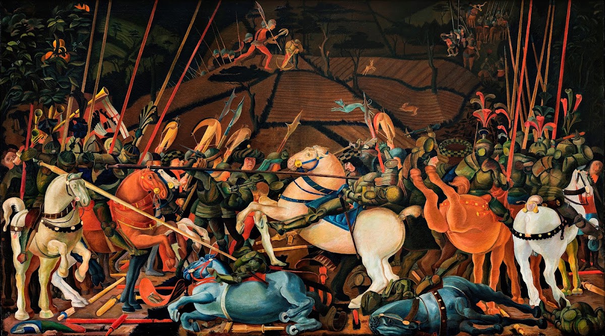 Fantasy of Paolo Uccellos La Battaglia prestudy 1923