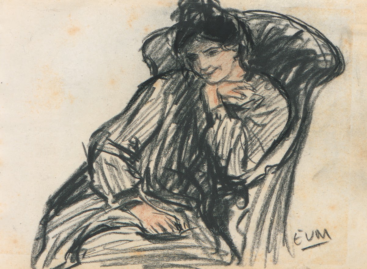 Zittende dame