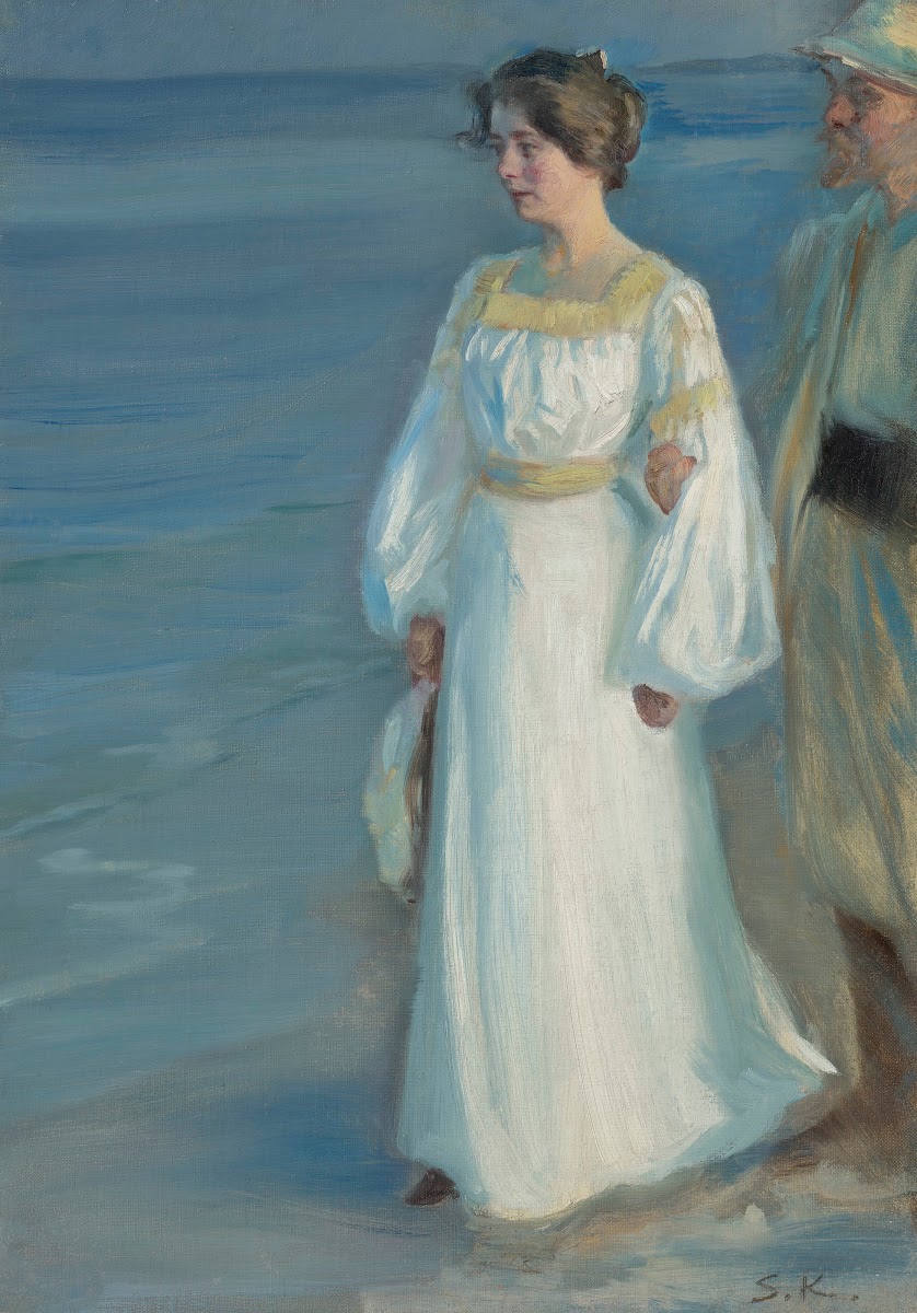 Summer Evening on Skagen Beach Portrait of the Artists Wife 1899