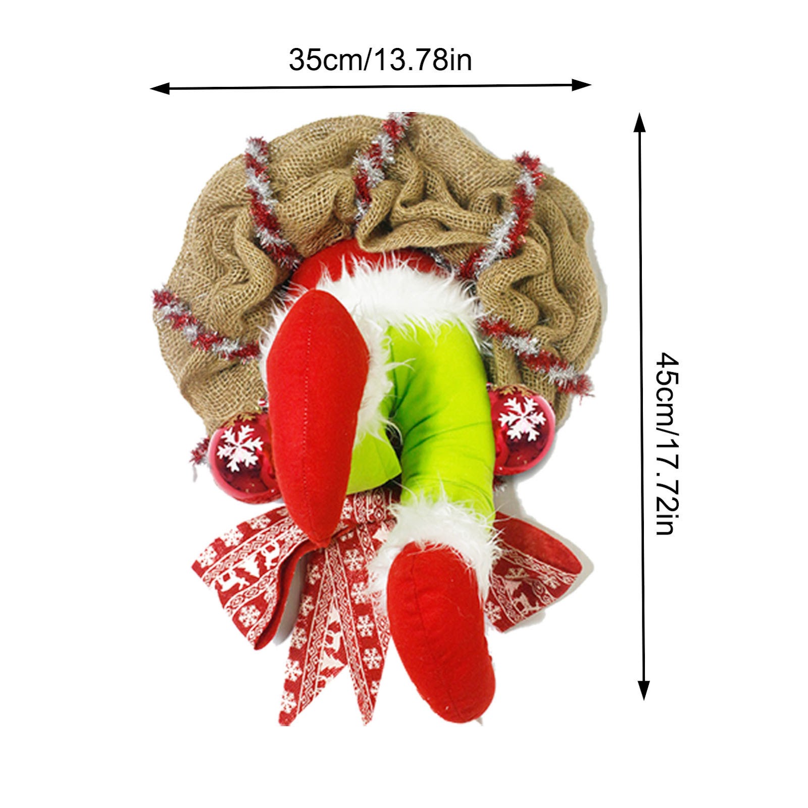 Christmas wreath with elf legs