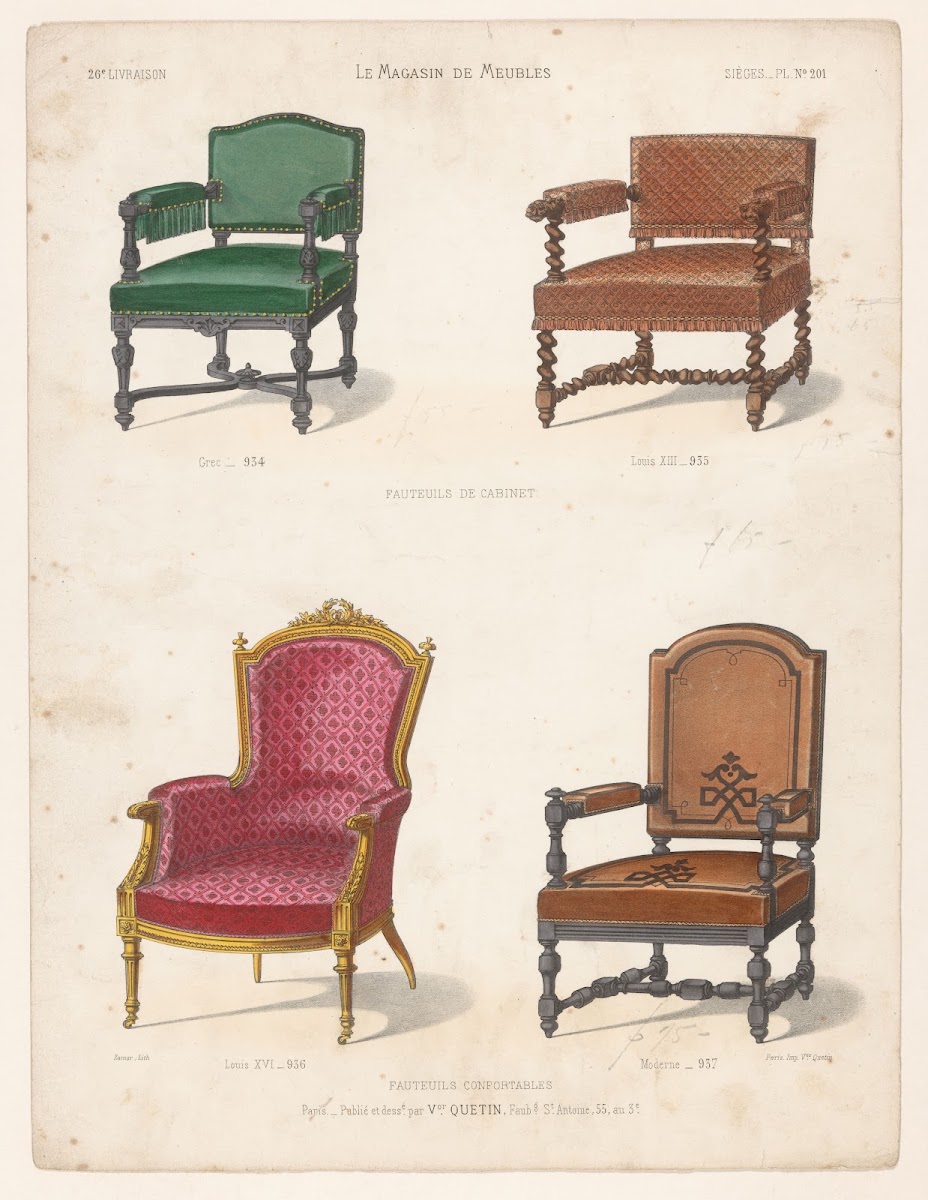 Fauteuils de cabinet  Fauteuils confortables 1832   1904
