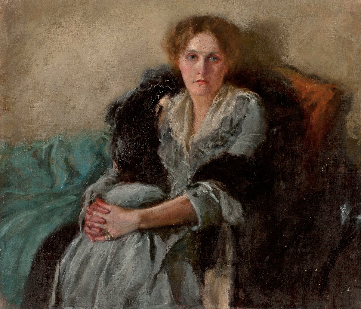 Portrait of the artists wife Leta Czajkowska ca18751947 circa 1905
