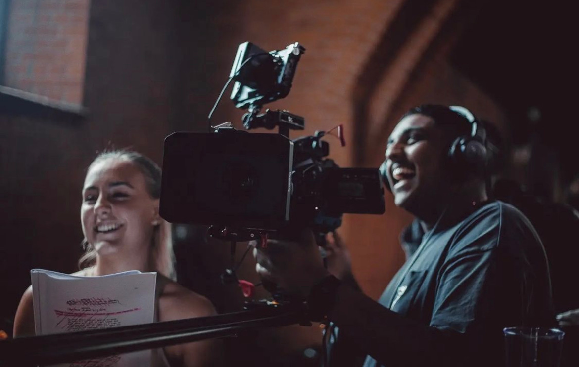 An AGBO Storytellers Collective filmmaker directing on set