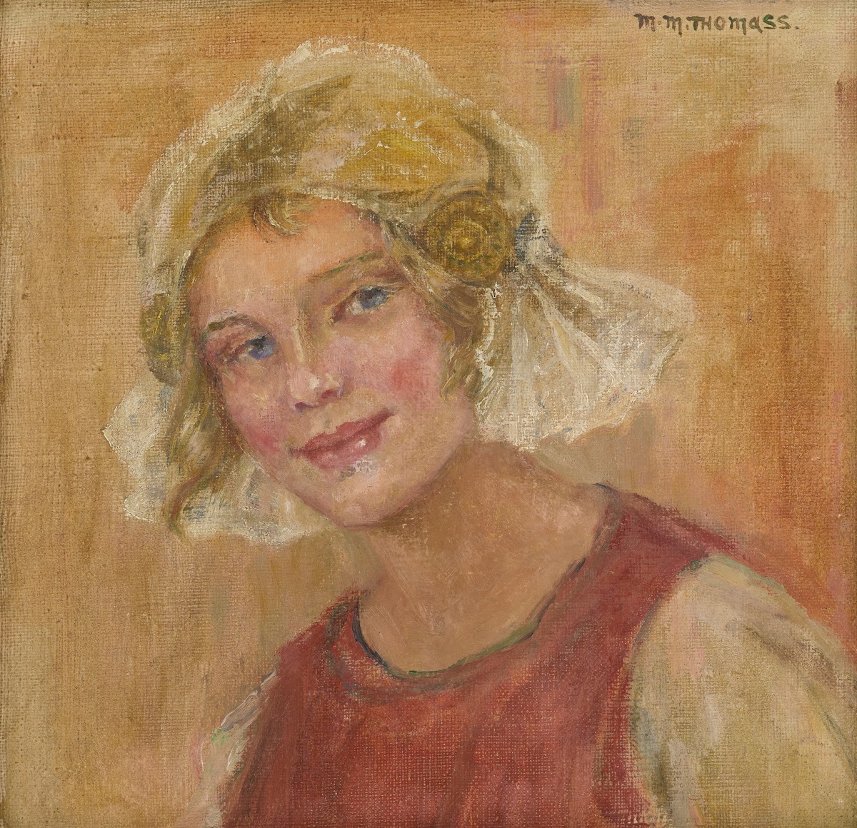 Portrait of a Girl Wearing a Headdress before 1939