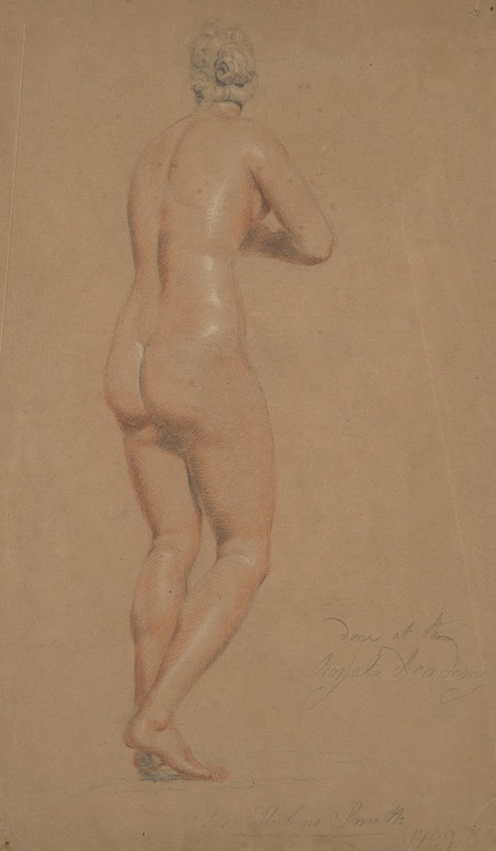 Female nude full length seen from behind 1799