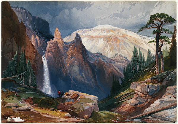 Tower Falls and Sulphur Mountain Yellowstone ca 1875