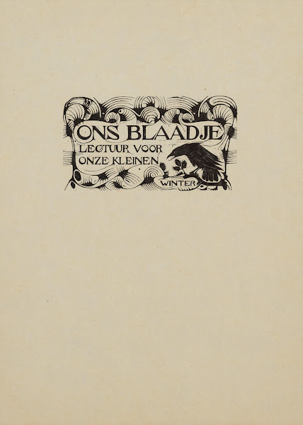 Hoofd voor het kindertijdschrift Ons blaadje lectuur voor onze kleinen 1925
