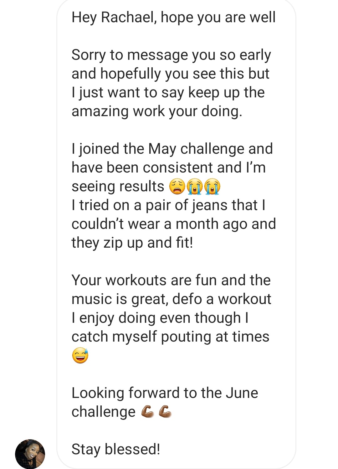 Sweat Sister Testimonial