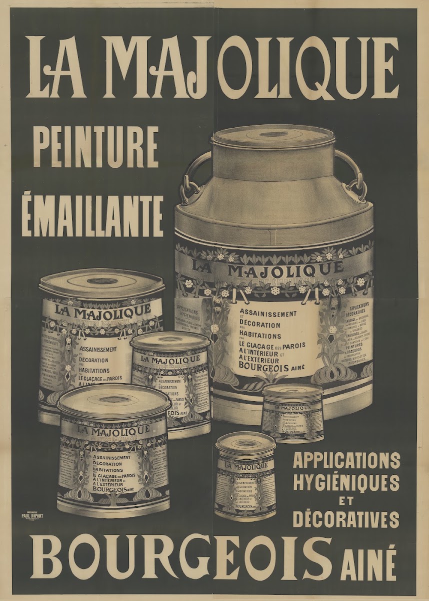 La Majolique peinture émaillante Applications hygiéniques et décoratives Bourgeo