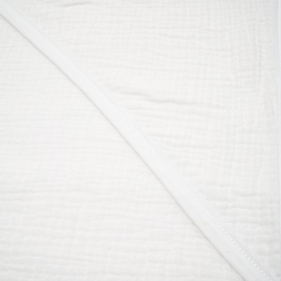 Дитячий рушник 100x100 Twins мусліновий білий